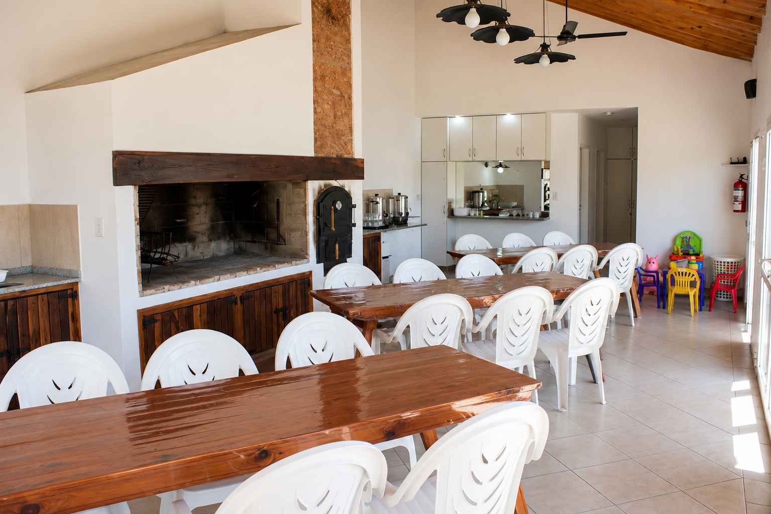Apartment dining room and gathering space