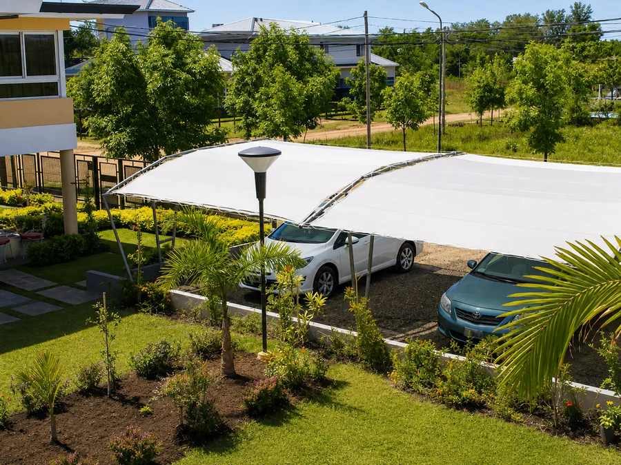 Covered on-site guest parking